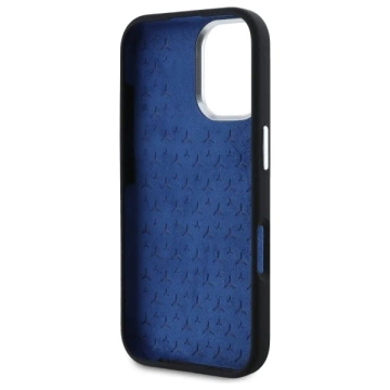 Чохол Mercedes для iPhone 16 6.1" Black Hardcase Silicone Tonal Logo MagSafe