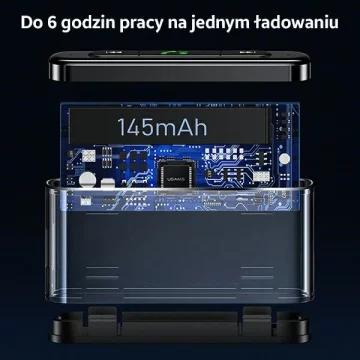 USAMS audio adaptér Bluetooth 5.0 - jack 3,5 mm szary/sivý SJ519JSQ01 (US-SJ519)
