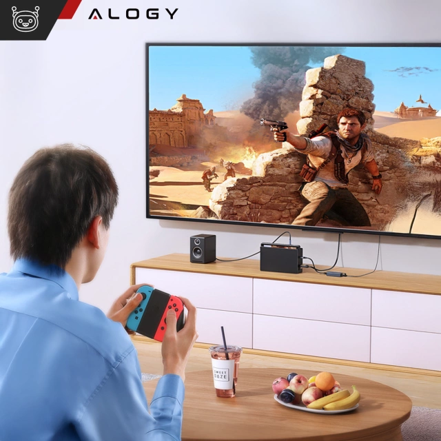 Адаптер USB-C до Ethernet, адаптер Alogy LAN RJ45 GIGABIT 1000MBPS чорний