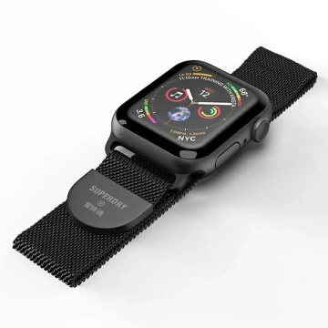 Pásek na hodinky SuperDry Apple Watch 38/40/41 mm Chainmail black/black 41681