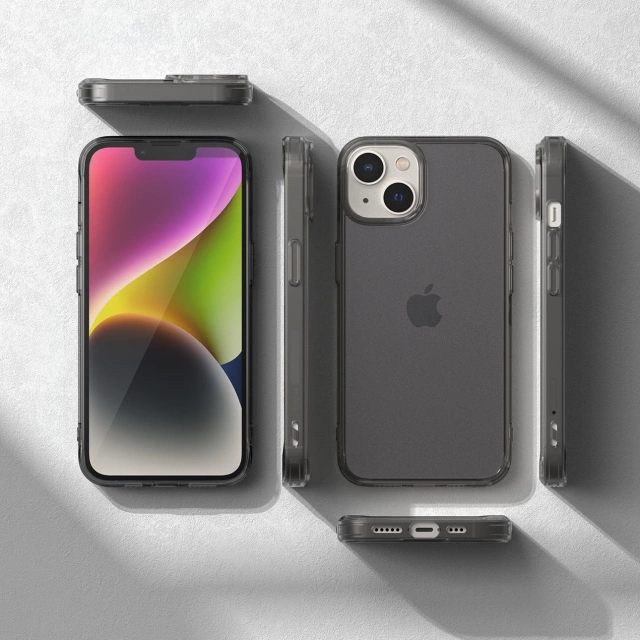 Ringke Fusion Matte case for iPhone 14 Plus cover with a gel frame gray