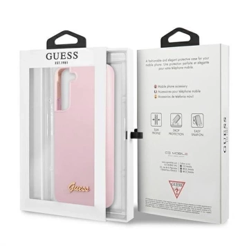 Guess GUHCS22MLSLMGLA S22 S906 Lawenda/levandule hardcase Silicon Script Metal Logo