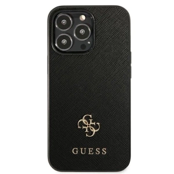 Etui Guess GUHCP13LPS4MK pro iPhone 13 Pro / 13 6,1" pevný obal Saffiano 4G malé kovové logo