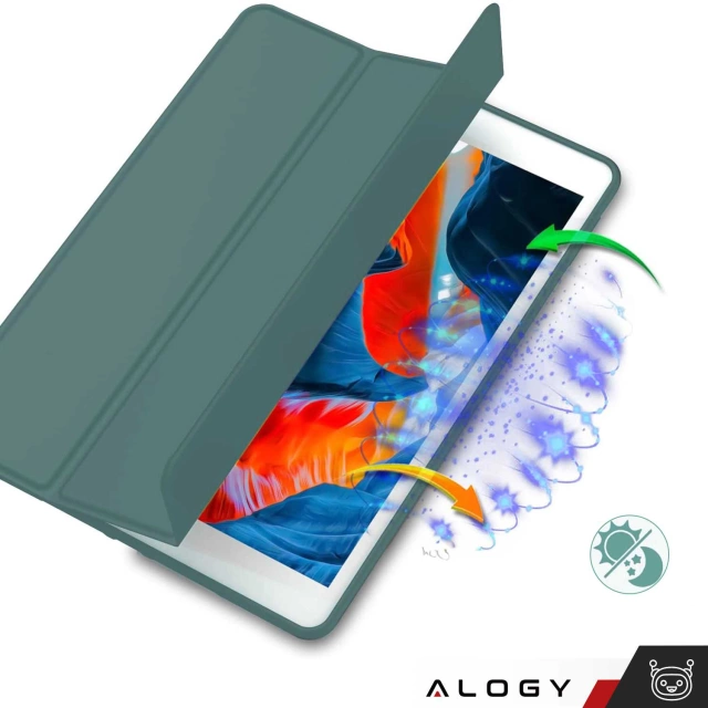 Hülle für Apple iPad 10.2 9 Gen 8/7 2021/2020/2019 Smart Pencil Case Alogy TPU Tablet Cover Grün