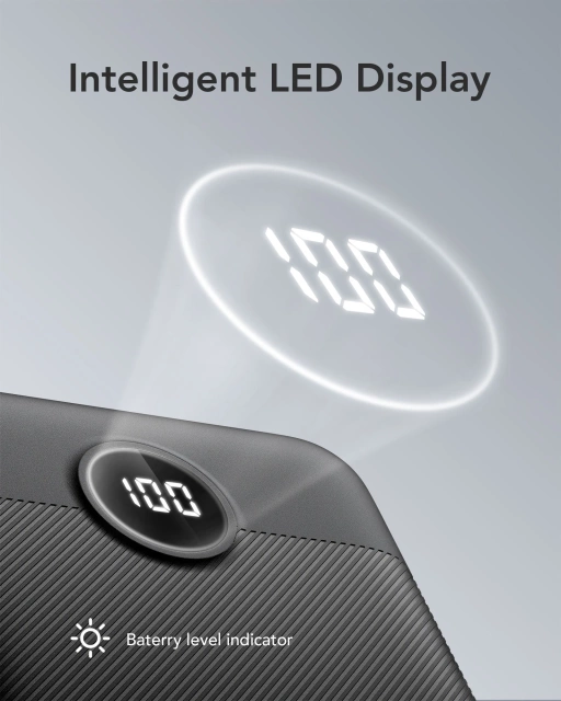 Powerbanka Externí baterie VEGER L20S - 20 000mAh LCD Quick Charge PD 20W černá (VP2039PD / W2039PD )