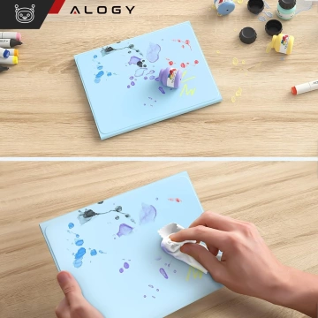 Pouzdro Alogy s klávesnicí a držákem na stylus, bezdrátová klávesnice pro Apple iPad 11 2025 / iPad 10.9 2022, modré