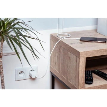Кабель USB-C до Lightning 1 м Forcell MFi Apple PD 30W CarPlay білий
