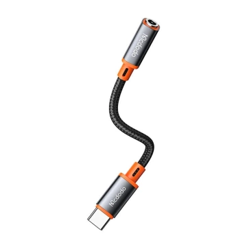 USB-C na AUX mini jack 3,5 mm audio adaptér Mcdodo CA-7561, DAC, 0,11 m (černý)