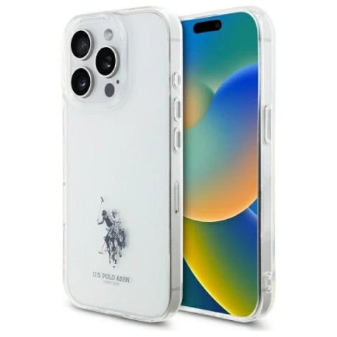 Etui do iPhone 15 Pro Max US Polo IML Double Horse Przezroczyste