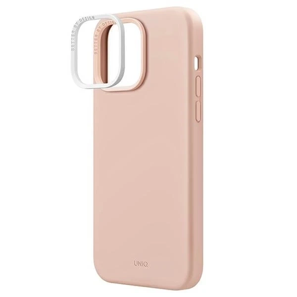 UNIQ Lino Hue Hülle für iPhone 14 Pro Max 6.7" Magclick Charging pink/blush pink