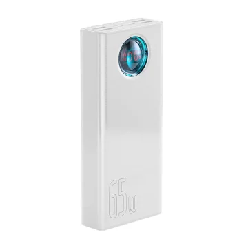 Powerbanka Baseus Amblight 30000mAh, 4xUSB, USB-C, 65W (bílá)