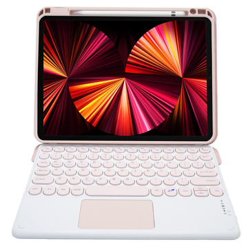 Alogy Case Bluetooth klávesnica 4v1 touchpad magnetická ceruzka pre Apple iPad Pro 11 2021 ružová