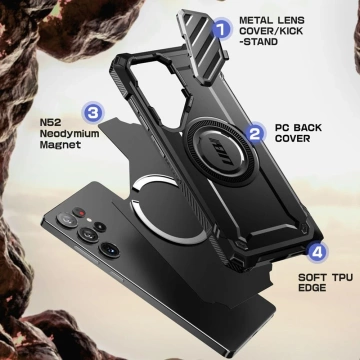 Hülle für Samsung Galaxy S25 Ultra Supcase UB XT Mag MagSafe Schwarz