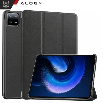 Glass Case for Xiaomi Mi Pad 6 / 6 Pro 11" 2023 Tablet Case Alogy Book Cover Case Black Free Stylus