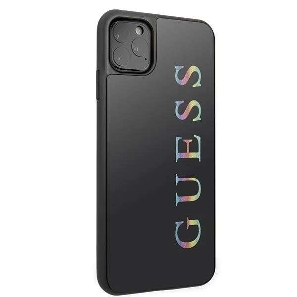 Guess GUHCN65LGMLBK iPhone 11 Pro Max čierne/čierne pevné puzdro Glitter Logo