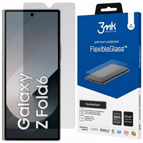 Hybridní sklo kombinace skla a 3mk FlexibleGlass fólie pro přední ochranu telefonu Samsung Galaxy Z Fold 6