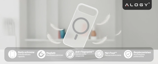 Etui do Apple iPhone 17 Air – matowa obudowa do MagSafe z ochroną obiektywu, smukłe i odporne na zarysowania, idealne dopasowanie – Alogy Skinny MatteCase™ Białe