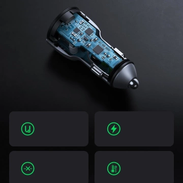 UGREEN 2x USB 36W Quick Charge SCP FCP AFC nabíjačka do auta sivá (CD213 10144)