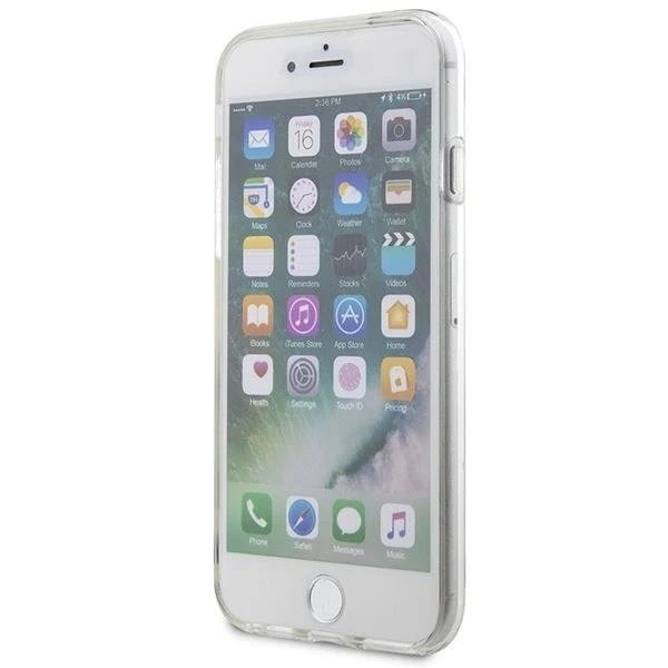 Etui na telefón Karl Lagerfeld do iPhone 7/8/SE 2020/2022 priehľadné pevné puzdro Ikonik Choupette