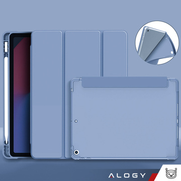 Hülle für Apple iPad 10.2 9 Gen 8/7 2021/2020/2019 Smart Pencil Case Alogy TPU Tablet Cover Blau