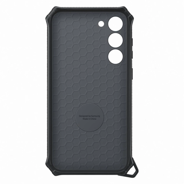 Samsung Rugged Gadget Case für Samsung Galaxy S23 Plus gepanzerte Abdeckung Ringhalter Ständer grau