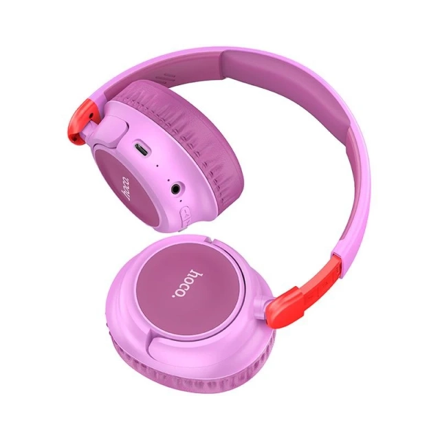 Słuchawki bezprzewodowe nauszne Bluetooth HOCO W43 Fioletowe Różowe