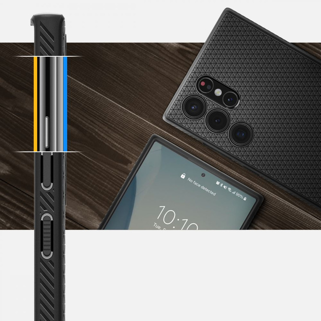 Чохол Spigen Liquid Air для Samsung Galaxy S22 Ultra Matte Black