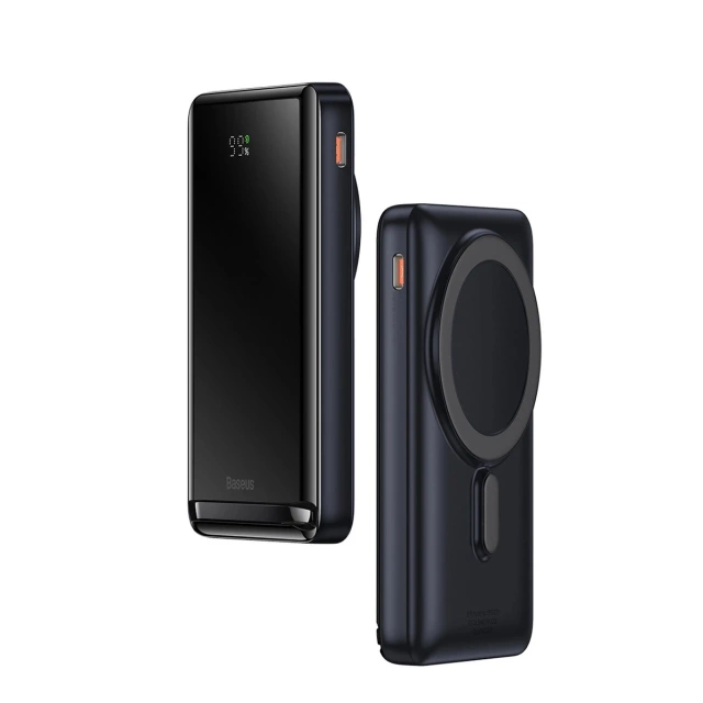 Baseus Magnetic Bracket 10000mAh 20W power banka s MagSafe - modrý USB-C kábel 60W 0,5m