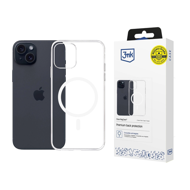 Etui ochronne case do Apple iPhone 15 3mk Clear MagCase