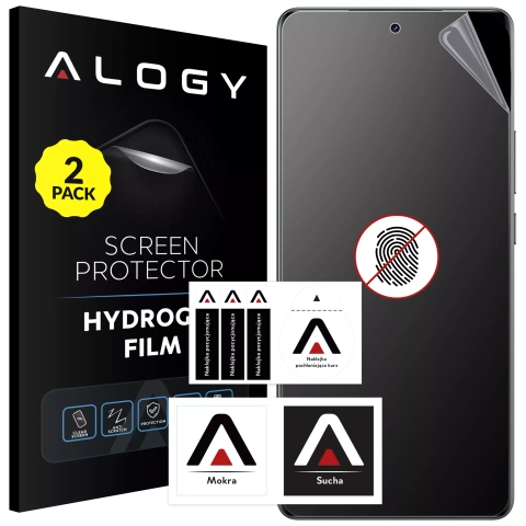 2x Folia "MATOWA" do Realme GT 6 / GT 6T Hydrożelowa Alogy HydroSkin Matte Pro™ na ekran do etui "BEZ ODCISKU PALCÓW"