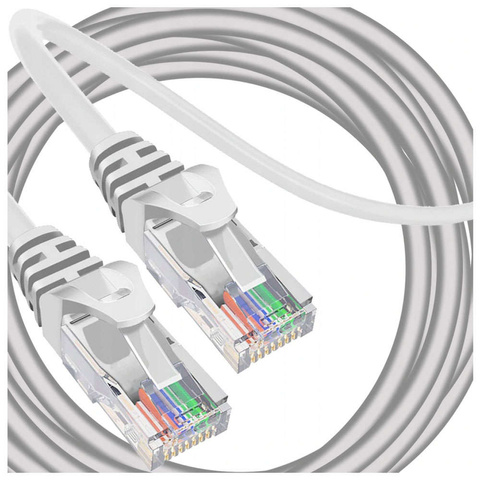 Кабель високошвидкісний мережевий кабель Twisted Gold LAN UTP 5E RJ-45 30м Інтернет білий