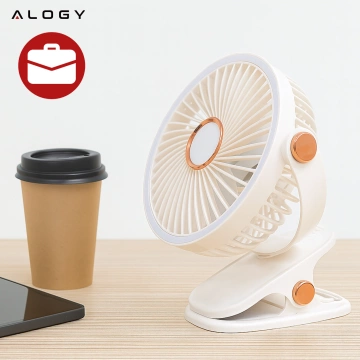 Fan Windmill Pinwheel Portable Clip Alogy Desktop Baby Stroller Cordless White