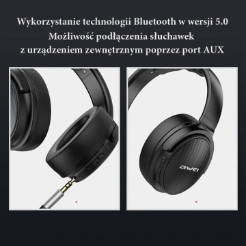 Bluetooth slúchadlá AWEI A780BL čierne