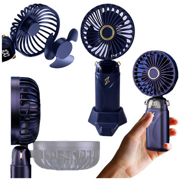 Fan fan handheld desk fan Alogy wireless portable standing with phone stand Navy blue