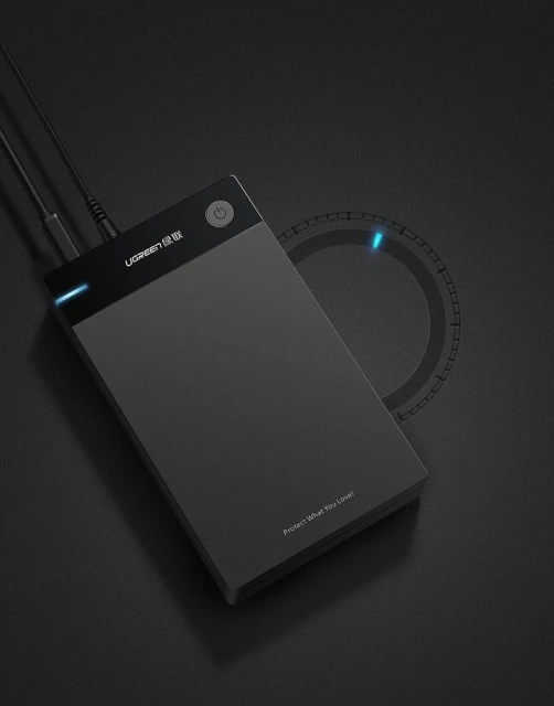 Ugreen kryt HDD SATA 3,5'' USB 3.0 černý (50422)