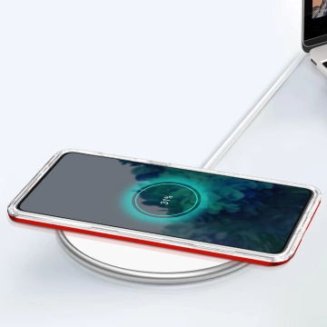 Прозорий чохол 3в1 для Samsung Galaxy S21 5G (S21 Plus 5G) Frame Gel Cover Red