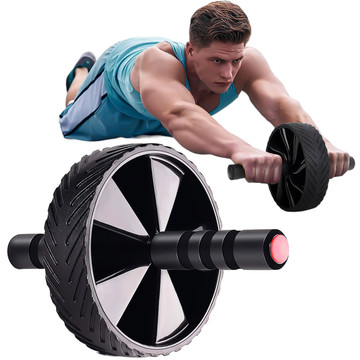 Wheel Abdominal Muscle Roller Biceps ABS Wheel Fitness Wheel Training Sports Black