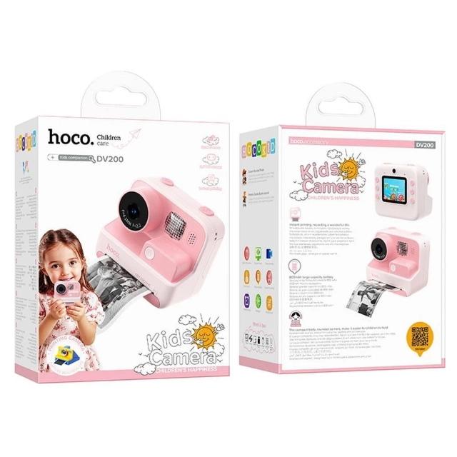 HOCO Children's Camera with Printer DV200 Pink