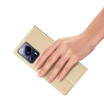 Dux Ducis Skin Pro Hülle für Xiaomi 13 Lite Flip Card Wallet Stand Gold