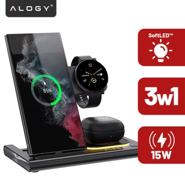 Kabelloses Ladegerät für Samsung: 3-in-1 kabellose Ladestation für Samsung Galaxy Watch 7/6/5/4/3 Pro Classic, Galaxy Buds für S24 Ultra, S23, S22, S21, S20, Note 20/10, Z Fold