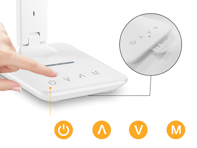 Stolná LED lampa Alogy, indukčná Qi 10W nabíjačka s bielym displejom
