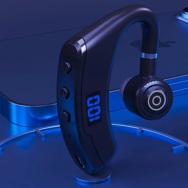 Бездротова гарнітура для дзвінків Bluetooth 4.0 Автомобільна гарнітура з дисплеєм V8 Black