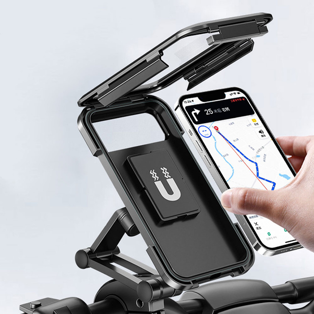 Alogy Waterproof bicycle holder for bicycle, scooter, motorcycle, adjustable handlebar for phone. Black