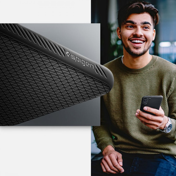 Pouzdro Spigen Liquid Air pro Samsung Galaxy S22 Matte Black Glass