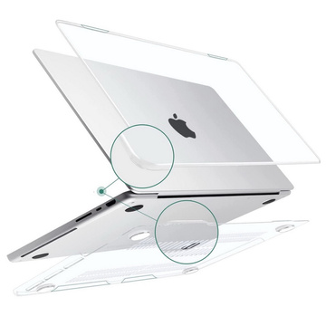 Tvrdé puzdro Alogy pre Apple Macbook Pro 14 2021 A2442 Transparent