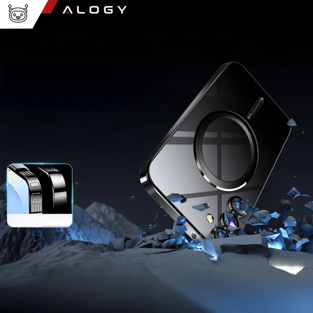 Luxusné puzdro Alogy LuxeShield™️ Glamour s krúžkom a krytom fotoaparátu pre Samsung Galaxy S25 Plus, čierne