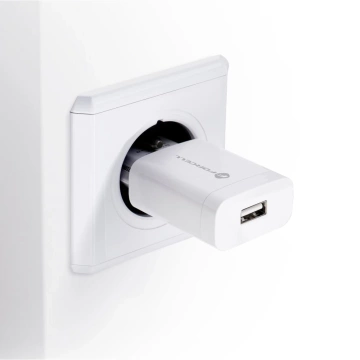 Nabíjačka Forcell QC 3.0 18W USB do steny, biela, rýchle nabíjanie