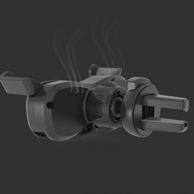 Gravitačný držiak na smartfón do auta s ventilačným otvorom s osviežovačom vzduchu strieborný (YC06)