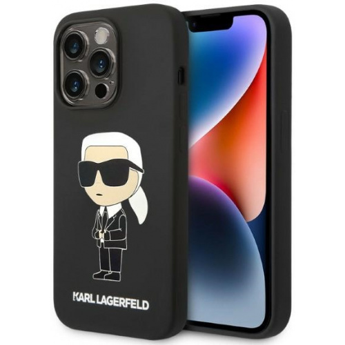 Puzdro Karl Lagerfeld KLHMP14LSNIKBCK pre iPhone 14 Pro 6,1 "pevné silikónové puzdro Magsafe