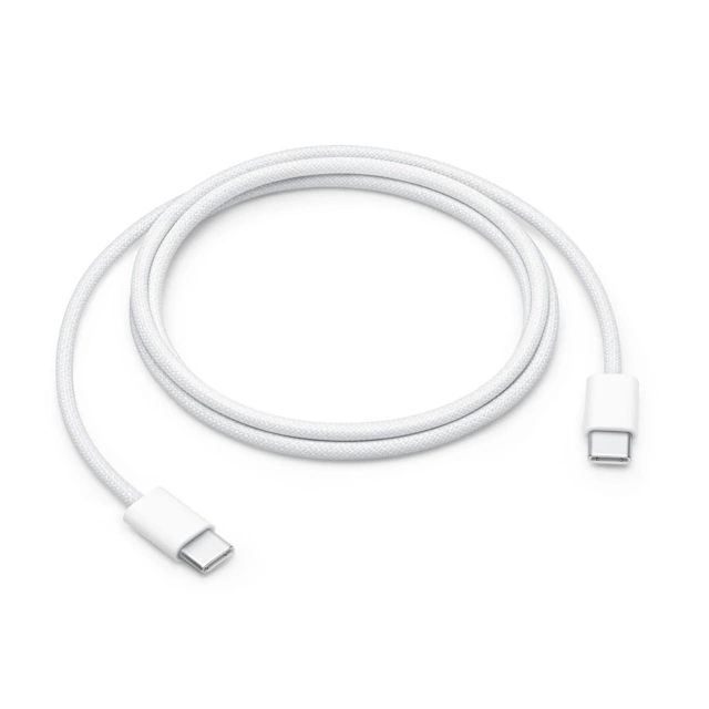 Kábel Apple USB-C na USB-C 1 m, 60 W, biely, odolný, originálny